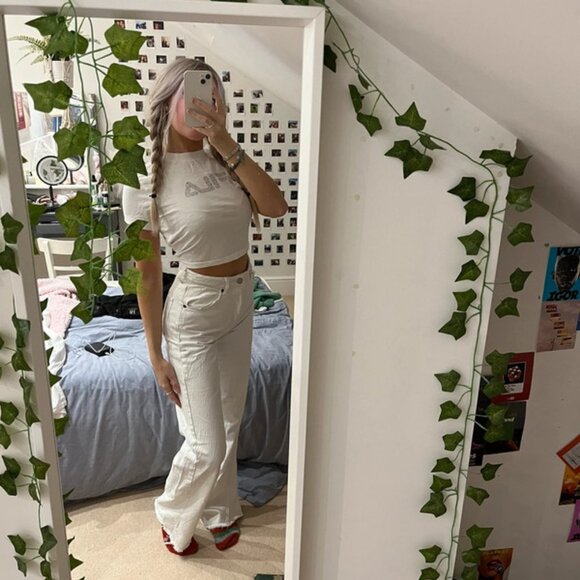 Zara white wide leg jeans - Picture 4 of 6